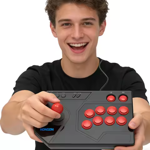Arcade Fight Stick 3 Modes Street Fight Controller Stick Turbo Function USB Cable Console Rocker Gam
