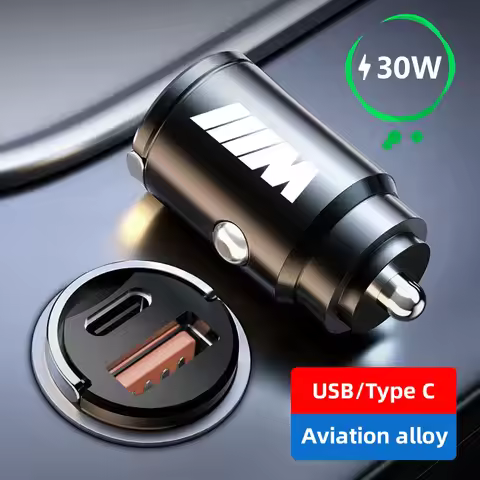 Car Charger USB Type-C Fast Charging Cigarette Lighter Adapter For BMW X1 X2 X3 X5 X4 X6 X7 G30 G20 