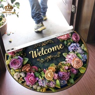 Flower Doormat 0.5x0.8m - Non-Slip Entrance Rug