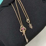 蒂芙尼Tiffany 新品粉鑽紐繩鑰匙項鍊 香港順豐包郵 原裝全套配件