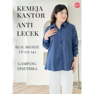 KEMEJA ATRACTIV Women's Jumbo Navy Shirt 4XL 5XL 6XL LD135 LD142 Women's Big Size Navy Shirt Navy Sh