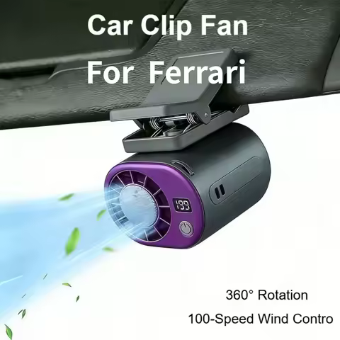 Car Clip Fan For Ferrari F8 296 GTB SF90 Roma 812 GTS Car Small Fan Pocket Hand-held Desktop Conveni