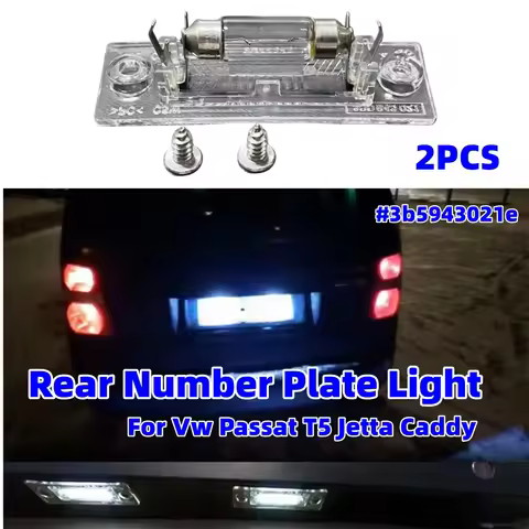 2PCS Car Rear Number Plate Light Lamp For Vw Passat T5 Jetta Caddy 3b5943021e Car Signal Lamp Number