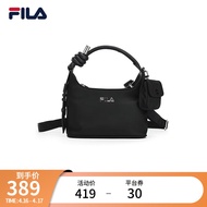 FILA 斐乐官方女子提包新款时尚优雅单肩包斜挎包通勤女包 正黑色-BK XS