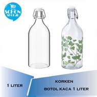 Glass bottle Drinking bottle with Airtight Cap glass 1000ml 500ml swing cap / glass 1L Breast Milk b
