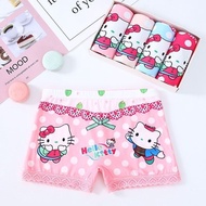 4 Pack Children's Underwear Cartoon Cute Female Lace Trim Boxer Briefs Baby Little Girl Boxer Briefs