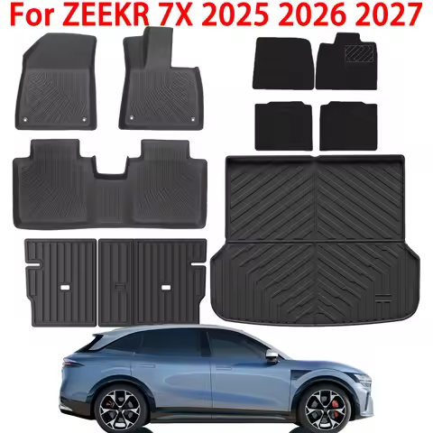 For ZEEKR 7X RHD & LHD 2025 2026 2027 TPE Floor Mats and Trunk Mat, All Weather Floor Liners Fit US 