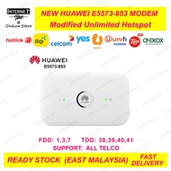 NEW HUAWEI E5573-853 4G POCKET MOBILE WIFI MODEM ROUTER MODIFIED UNLIMITED HOTSPOT ROUTER MIFI aka E5785 E5577 E5885