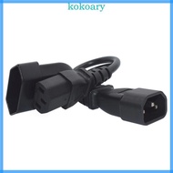 KOK 30cm IEC320-C14 Male Plug to IEC320 C13+ EU4 0mm Female Adapters Cord Y-splitter Power Converter