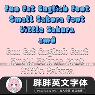 Procreate Font Cute Fat Cartoon English Font Letter Graphic Design 2 Types ps Font Material