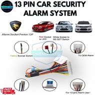 13 PIN Car Security Universal Car Alarm System Alarm Kereta For Wira Saga Waja FLX Axia Iswara Gen2