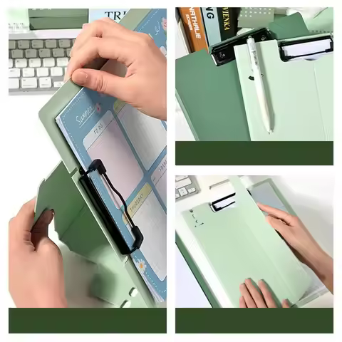Briefcases Writing Pad Stand File Folder Folding Portable A4 Board Clip Folder Clipboard Document Pa