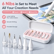 6 Buah Hujung Pulpen Pengganti untuk Apple Pencil 1/2/3, Hujung Lembut Apple Pencil Pro 2B untuk iPa
