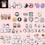 QQBdecorColorfulPin 2-7Pcs Cute Gothic Ghost Brooch Pins Funny Boo Ghost Brooch Metal