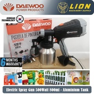 DAEWOO DAPG500HM Electric Spray Gun 500Watt 800ml Tank - Aluminium Tank - Korea Technology - 6 Month