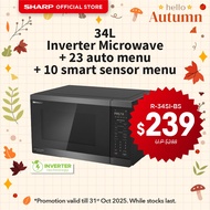 SHARP 34L Basic Inverter Microwave Oven R-34SI-BS / R-34SI-W