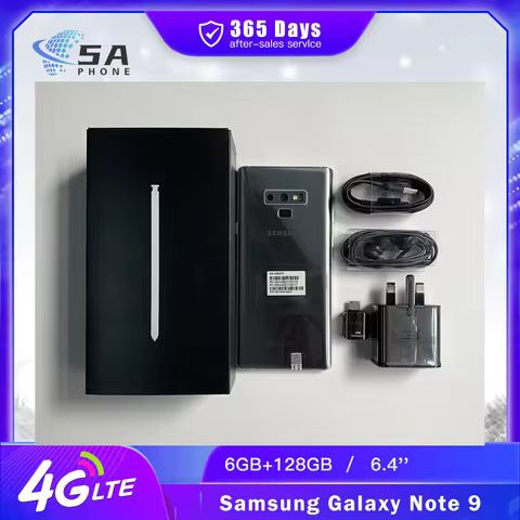Original Samsung Galaxy Note9 Note 9 N960U1 N960F 128GB ROM Snapdragon 845 Octa Core 6.4" Dual 12MP 