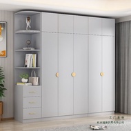 Solid Wood Wardrobe Bedroom Modern Wardrobe Wardrobe Multifunctional Pair Assembly Household Door Op