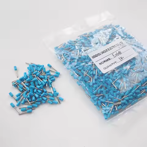 1000pcs/Pack E0308 Insulated Ferrules Terminal Block Cord End Wire Connector Electrical Crimp Termin