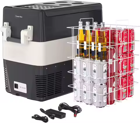 12 Volt Refrigerator, 42QT(40L) Electric Cooler, Portable Car Refrigerator Car Freezer 12V/24V DC 11