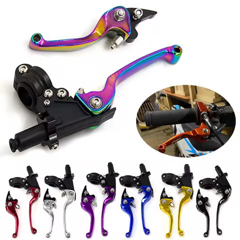 1 Pair Universal Motorcycle Clutch Brake Handle Drum Lever Off-road Vehicle Handlebar Clutch Bull Ho