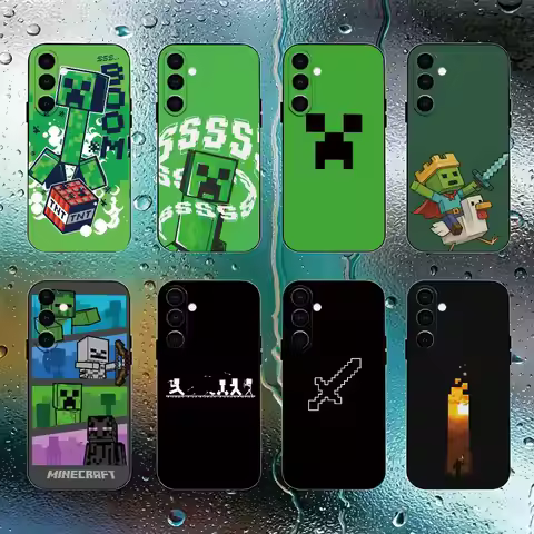 Game M-Minecrafts Phone Case For Samsung Galaxy A73,A72,A71,A70,A53,A52,A51,Others Soft Black Cover