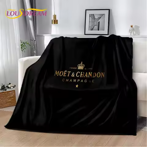 Champagne M-Moet & Chandon Soft Plush Blanket,Flannel Blanket Throw Blanket for Living Room Bedroom 