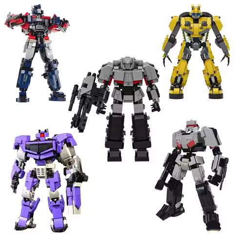 MOC Megatron Transforming Mech Robot Bricks Model Autobots Movie Bumblebee Shapeshifting Justice Rob