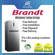 BRANDT BFD8072NX 415L FREE STANDING TOP FREEZER REFRIGERATOR
