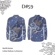 KATUN [D59] 1⁄2 meter COTTON BATIK CLOTH BY THE meter/ UNIFORM BATIK CLOTH/ INDONESIAN BATIK/ CAP BA