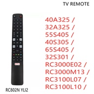 New Original TCL Remote Control RC802N YLI2 For RCA TCL Smart TV 06-IRPT45-BRC802N Remote Control 40