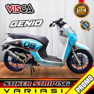 Stiker Striping Honda Genio Variasi Caferacer