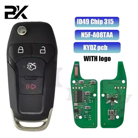 KYDZ for Ford Escort Fusion 2013 2014 2015 2016 315MHz ID49 Chip FCC ID:N5F-A08TAA Flip Folding Remo