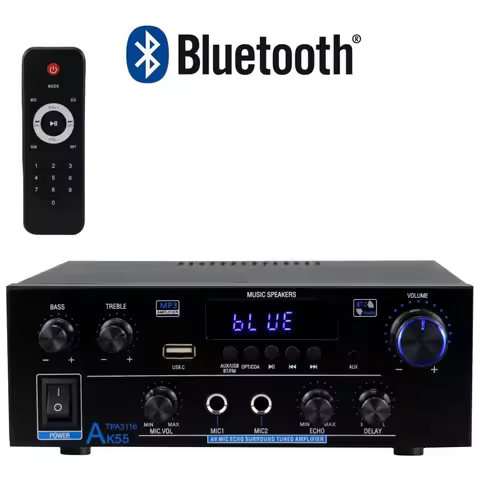 New Power Amplifier AK-55 Digital Power Amplifier Bluetooth U Disk Two-channel Power Amplifier AK55
