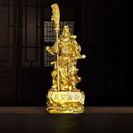 Guanyin of Wealth Display Piece Guan Gong Statue for Business Use Home Decor Resin Handmade Crafted 