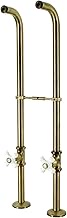 Kingston Brass CC266S3PX Kingston Freestanding Supply Line with Stop Valve, Antique Brass