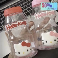 Sanrio Hello Kitty Transparent Cup Hello Kitty for Kid Kawaii Water Bottle yakult Water Cup Children