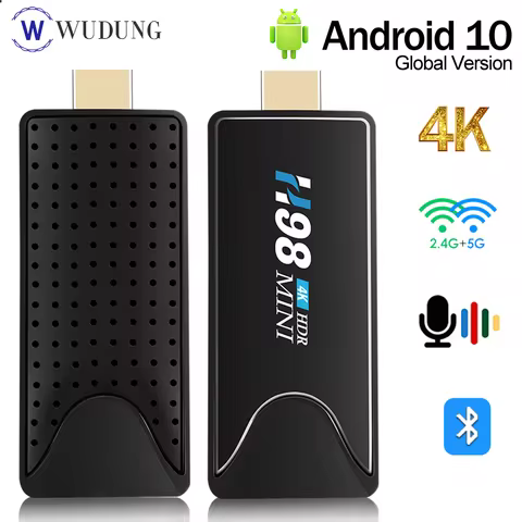 H98 MINI Smart TV Stick TV Box Android 10 2GB 16GB H313 Quad-core 2.4G/5G Dual WIFI Android TV Stick