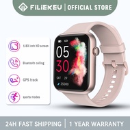 FILIEKEU smart watch for men bluetooth call GPS movement track watch blood pressure blood oxygen pink silicone smartwatch for woman