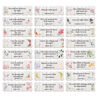 240 Pcs Flowers Style Scripture Inspirational Stickers Bible Verse Stickers Christian Planner Religi