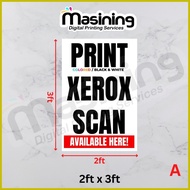 ✷ ⊕ ◹ Print, Xerox, Scan Business Signage Laminate or Tarpaulin