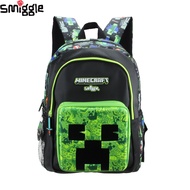 Smiggle Australia High Quality Original Minecraft Children's Schoolbag Boys Cartoon Boy Backpack Kids Waterproof Bag 16 Inch*&amp;--