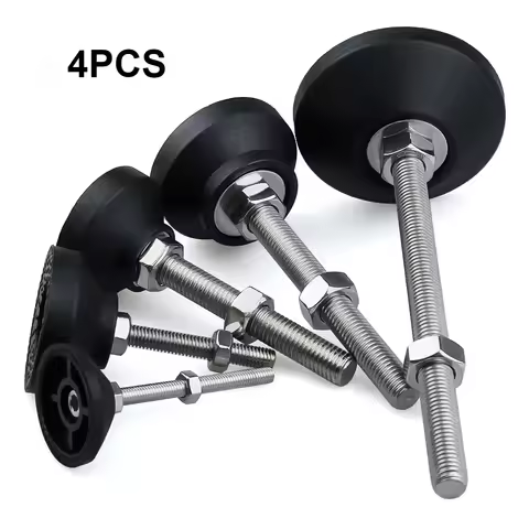 4PCS Adjustable Lathe Leg Dia 40mm Thread Type Adjustable Levelling Feet Swivel Base Articulating Le