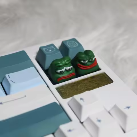 ECHOME Sad Frog Keycap Cute Artisan Keyboard Cap Original Custom Resin Anime KeyCap for Mechanical K