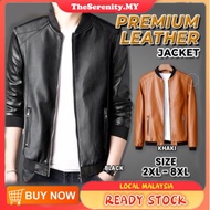 【😎READYSTOCK🚴‍♀️】Men Premium Leather Jacket Motorcycle WindBreaker Casual PU Outerwear Jaket Lelaki Motor MT 188