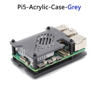 Cho Raspberry Pi 5 Vỏ Acrylic Frosted enlosure Shell cho pi5 quạt tản nhiệt hoạt động Cooler