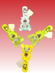 Quạt cầm tay Creative Bear Press Fan Mini Fan hoạt hình Quạt cầm tay cho học sinh, Quạt ép cơ (Không