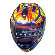 Helm agv fullface 5 continents v rossi replika copy ori size M international logo tanam (bukan stick