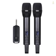 Mini)Wireless Microphone System with Handheld Mic Professional Dynamic Microphones for Home Cinemas Karaoke Church Speech Wedding Party Singing Plug and Play Rechargeable Wireless