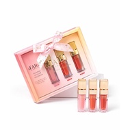 Lip Volumizer 3-Color Gift Set (Feeble Pink, Posh Rose, Petal Rose) , Hydrating Lip Gloss, Fuller Li